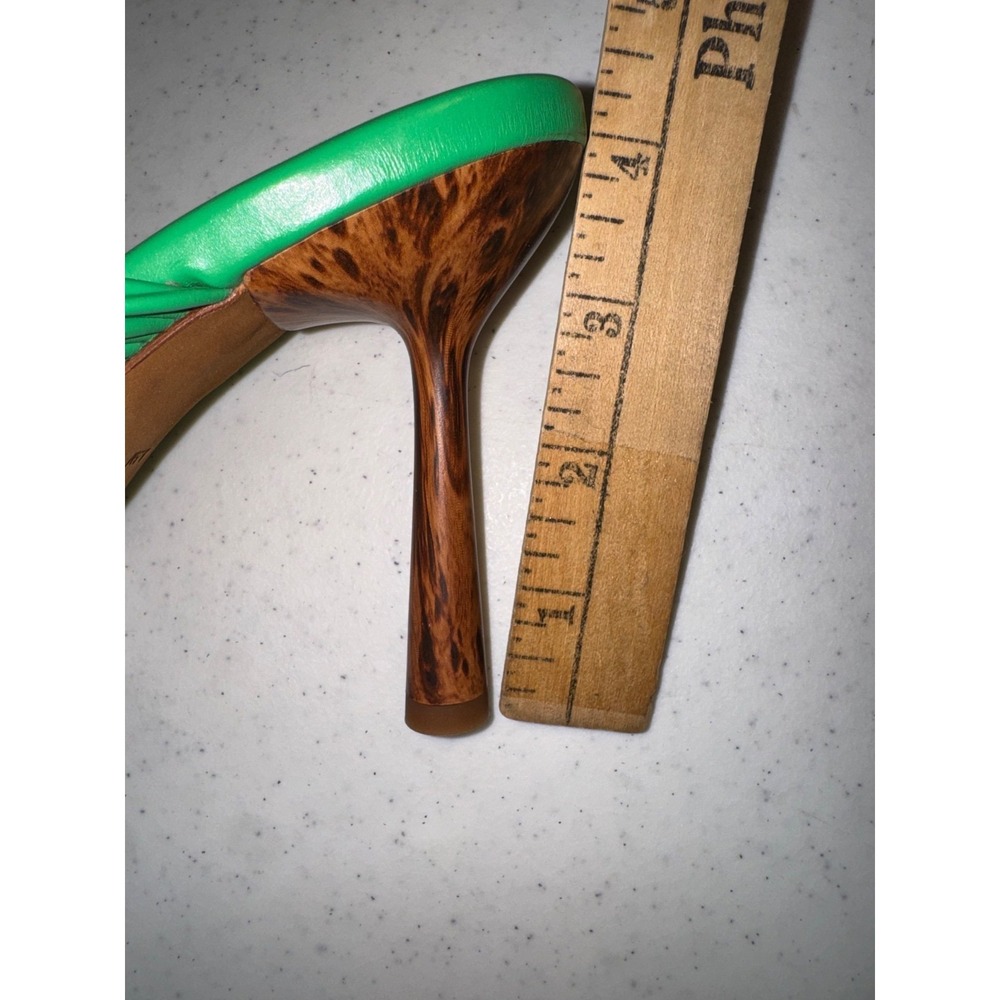 Joie Emerald Green Strappy Sandals 6.5 Square Toe High Heel Mule Y2K Party - Picture 11 of 12